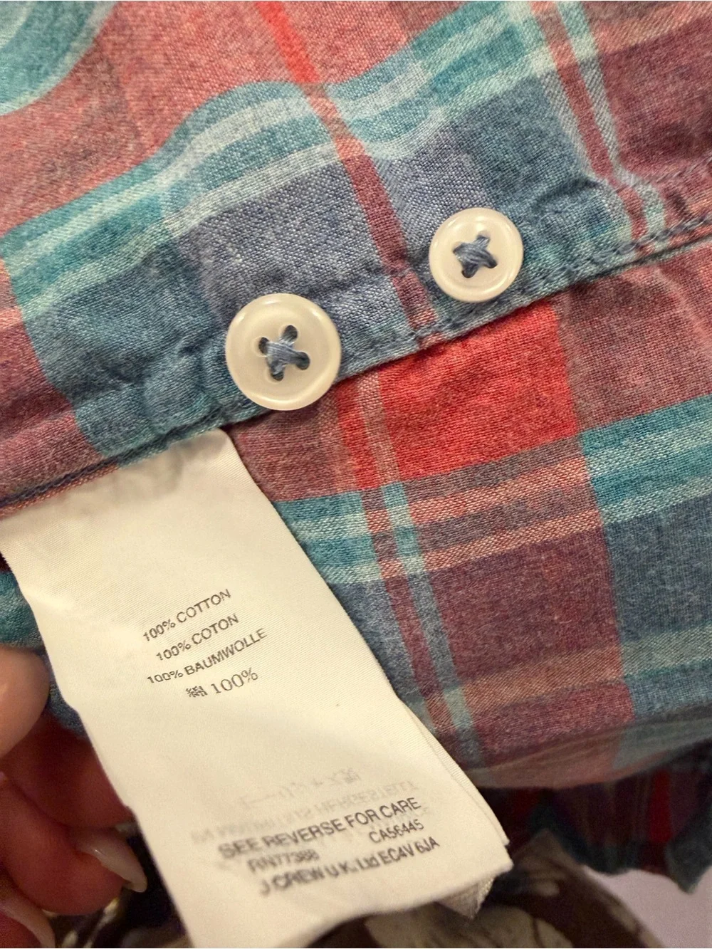 J. Crew Men's Plaid Button-Down Shirt Slim XL